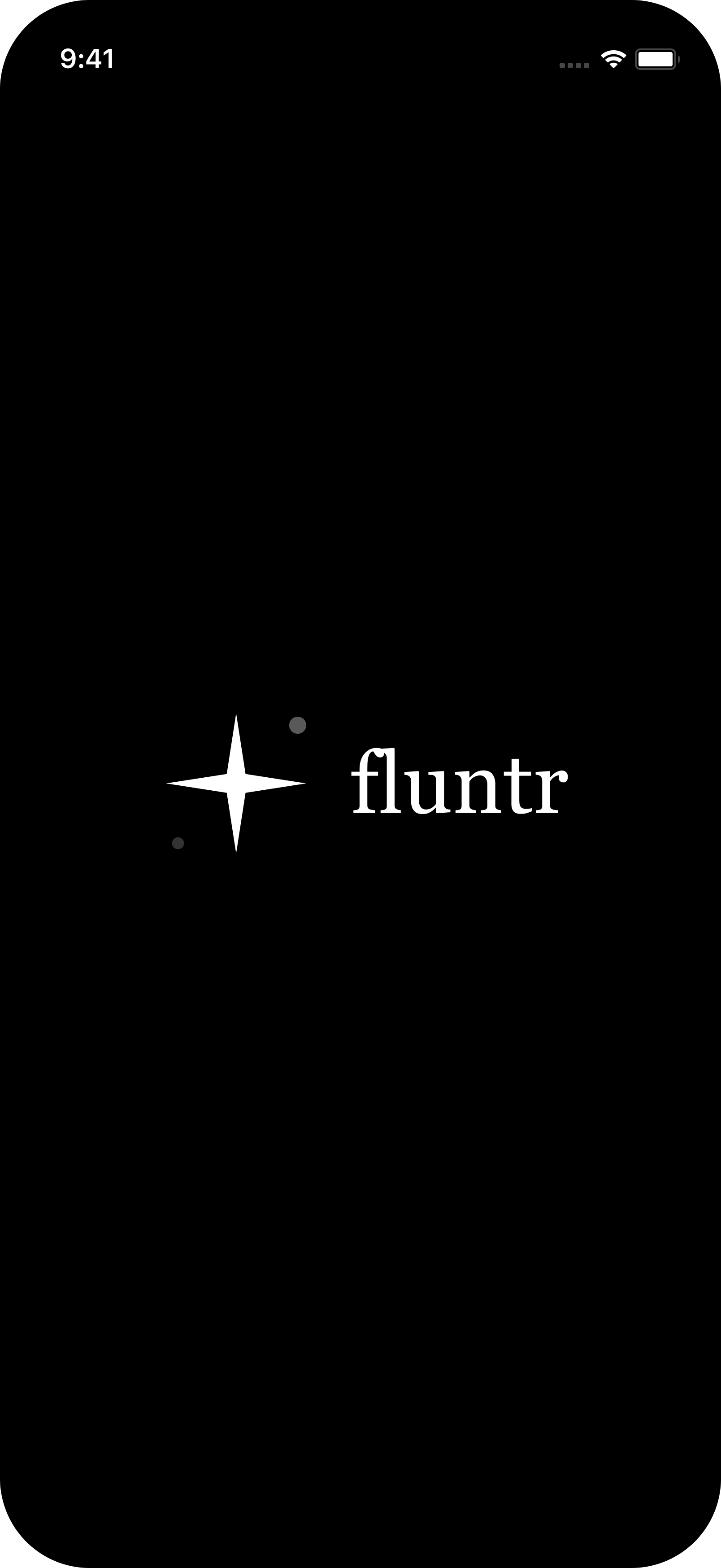 Fluntr splash screen